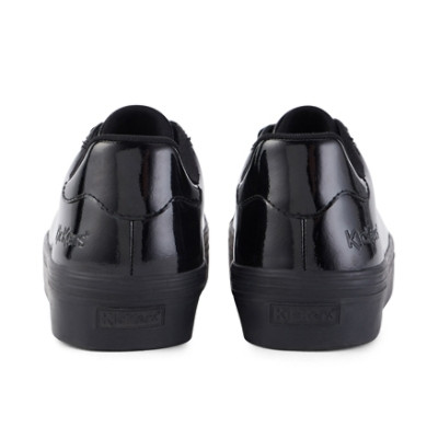 Kickers Tovni Stack Patent Leather Womens Shoes Black inner lining detail