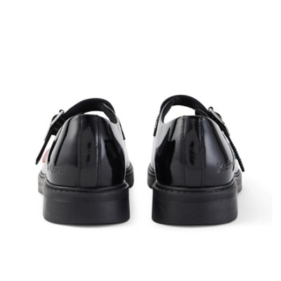Kickers Finley Mary Jane Patent Leather Womens Shoes Black inner lining detail