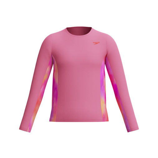 Speedo Long Sleeve Print Splice Rash Guard - R1-2