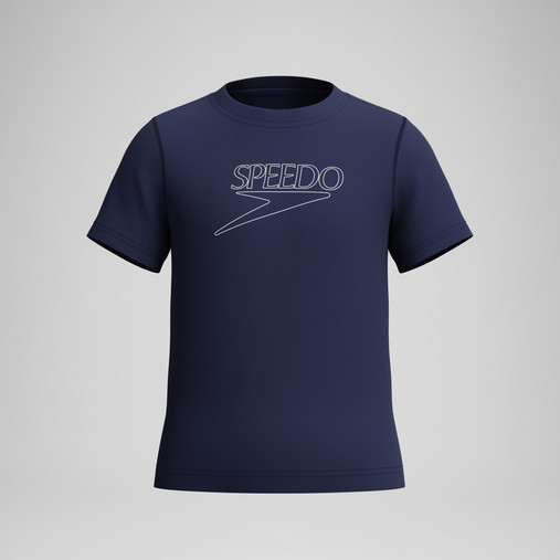 Speedo Unisex Short Sleeve Classic Logo Rash Guard