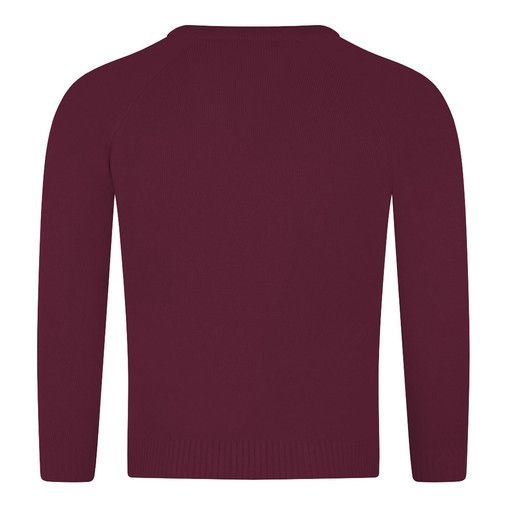 Knitted V-Neck Jumper (Zeco) (KJ3114) Maroon