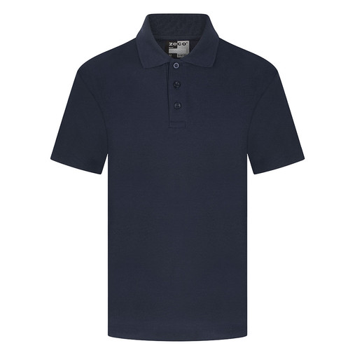 Blue school shop polo