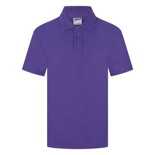 Zeco school polo shirt in purple