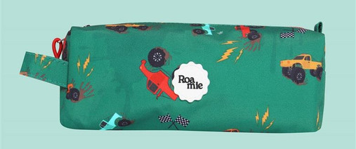 ROAMIE kids recycled school pencil case in ROAMIE PENCIL CASE - MONSTER TRUCKS