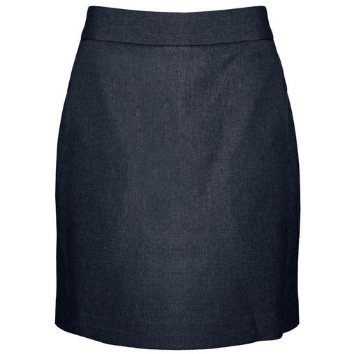 S-Cut Straight Skirt (Banner) in Navy