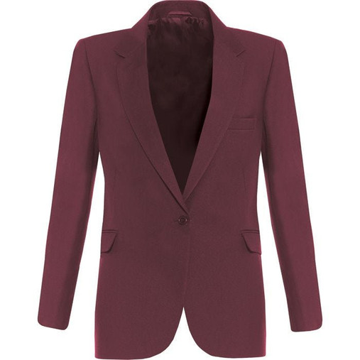 Girls Signature Fitted Blazer (Banner) in Maroon