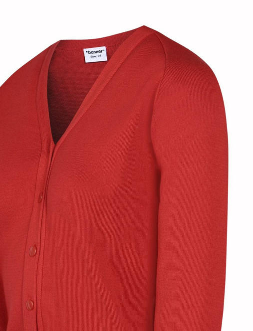 Premier School Cardigan (Banner) in Red