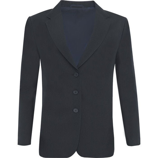 Girls Designer Fitted Blazer (Banner) in Navy
