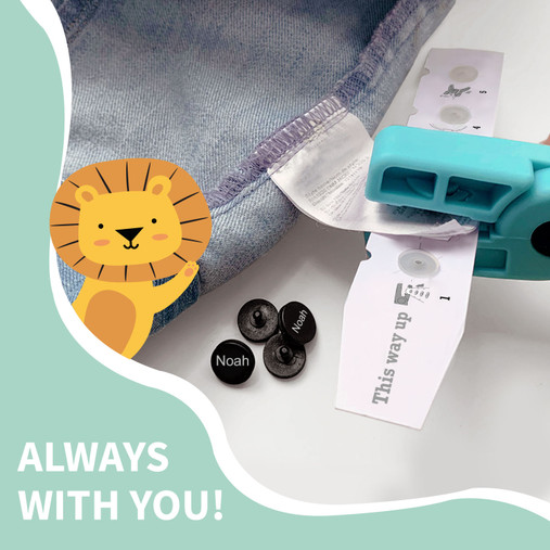 EasyTags and the EasyTag applicator on a pair of jeans