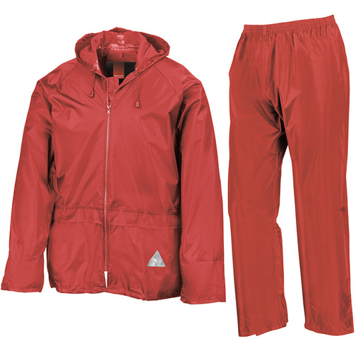 Result Men's Heavyweight Waterproof Jacket & Trouser Set Raincoat (R95A) Red Result Men's Heavyweight Waterproof Jacket & Trouser Set Raincoat (R95A) Red