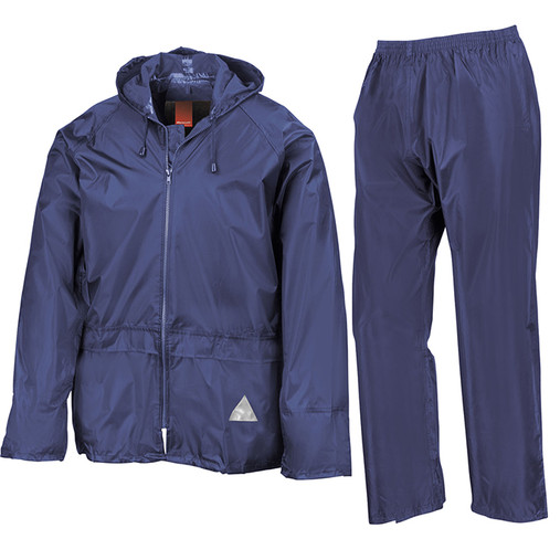 Result R095X waterproof jacket and trousers set in royal blue – lightweight rain suit Result R095X waterproof jacket and trousers set in royal blue – lightweight rain suit