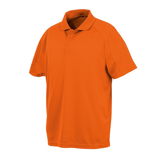Royal blue quick dry performance polo shirt with ribbed collar and three button placket