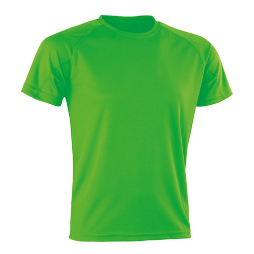 Black quick dry performance t shirt with crew neck and top stitched shoulders