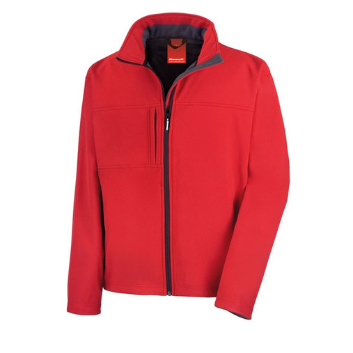 Result Classic softshell jacket with zip-through collar, zipped chest pocket and shaped hem