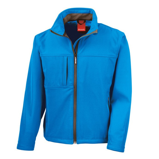 Result Classic softshell jacket with zip-through collar, zipped chest pocket and shaped hem