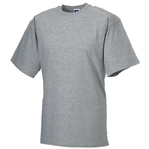 Heavy duty crew neck work t-shirt with reinforced shoulders, shown from the front