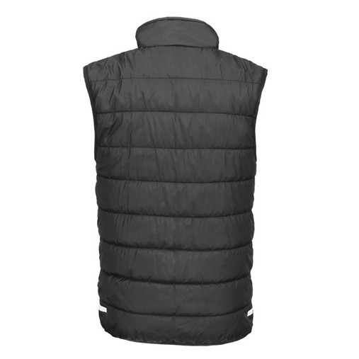 Child's navy and lime padded gilet bodywarmer with full zip and zipped pockets