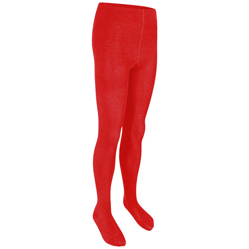 Girls Cotton Tights (Zeco) Red