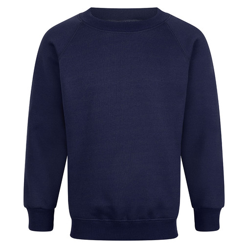 Boy & Girls Schoolwear Crew Neck Sweatshirt (Zeco) (SS3120) Navy