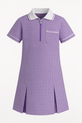 Bright and bold, this purple gingham schoolwear dress is a great alternative to traditional uniform colours. The soft fabric, neat pleats, and white collar make it ideal for stylish everyday wear.