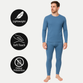 Men’s 2-Pack Thermal Underwear Set – Long Sleeve Top & Long Johns, Winter Base Layers