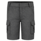 Grey boys school cargo shorts with elastic waist and cargo pockets
