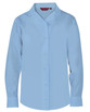TPB423 Girls Regular Fit - Non - Iron - Twin Pack Long Sleeve Revere Blouse - White - Blue