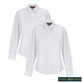 Girls Long Sleeve Non-Iron School Blouse - Slim Fit - 2 Pack (Winterbottom) - 2 Pack
