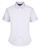TPB425 Girls Short Sleeve Non-Iron Blouse - Slim Fit - White - Twin Pack - White