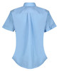 TPB425 Girls Short Sleeve Non-Iron Blouse - Slim Fit - White - Twin Pack - Blue