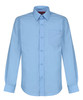 TPS210 Boys Long Sleeve Non-Iron Shirt - Regular Fit - White - Twin Pack - Blue