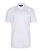 TPS211 Boys Short Sleeve Non-Iron Shirt - Regular Fit - White - Twin Pack - White