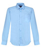 TPS212 Boys Long Sleeve Non-Iron Shirt - Slim Fit - White - Twin Pack - Blue