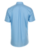 TPS213 Boys Short Sleeve Non-Iron Shirt - Slim Fit - White - Twin Pack - Blue