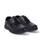 Kickers Reasan Strap Leather Youth Boys School Shoes Black top view