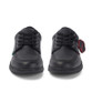 Kickers Kelland Lace Leather Youth School Shoes Black back view