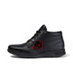 Kickers Kelland Lace Boot Leather Youth School Boots Black angled front view