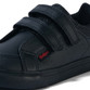 Kickers Tovni Twin Vel Leather Infant School Shoes Black side view detail