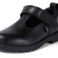 Kickers Lachly T Bar Leather Infant Girls School Shoes Black side view detail