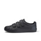 Kickers Tovni Trip Leather Mens Shoes Black angled front view