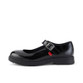 Kickers Finley Mary Jane Patent Leather Womens Shoes Black angled front view