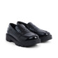 Kickers Kori Loafer Rivet Leather Womens Shoes Black top view