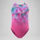 Speedo Girls Printed Pulseback Swimsuit Pink