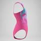 Speedo Girls Printed Pulseback Swimsuit Pink
