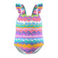 Speedo Girls Printed Frill Thinstrap