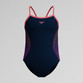 Speedo Girls' Plastisol Placement Thinstrap Muscleback Swimsuit Black/pink