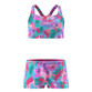Speedo Girls Printed Racerback Bikini Set Pink/green