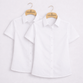 Girls twin pack white short sleeve school uniform blouses on School Wear United hangers