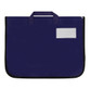 Zeco school book bag in navy, back view