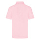 Zeco school polo shirt in pink, back view